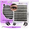 AILAISHI Ciglia Autoadesive Senza Colla - 100 Ciuffetti Ciglia Finte DIY 10-18mm Curl D Fluffy, Kit Extension con Pinzette, Applicazione in 1 Secondo, Look Occhi di Gatto, Ideale per Occhi Sensibili