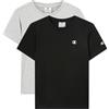 Champion Legacy Legacy Champion Basics B - S-S 2-Pack Crewneck T-Shirt, Nero, 7-8 Anni Bambino FW23