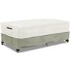 LSongSKY Copertura per tavolino da caffè da esterno, impermeabile, rettangolare, per tavolino piccolo, 121,9 x 71,1 x 40,6 cm, impermeabile, rettangolare, bianco e grigio-verde.