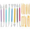 WOLMIK Pottery Tools - Set di 22 utensili per modellare la pasta di argilla, strumenti per modellare e modellare la pasta di argilla, strumenti per la modellazione fai da te