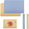 Foonary 2 tappetini da pittura per bambini, con clip di assorbimento magnetico, tappetino da scrivania, tappetino in silicone grande, 60 x 40 cm, tappetino in silicone riutilizzabile per fai da te, pittura