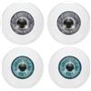 PATIKIL Occhi di Sicurezza 24mm, 4 Pezzi Occhi Acrilici Realistici Mezzi Bulbi Oculari in Plastica per Maschere Prop Halloween Artigianato, Blu Verde/Blu Grigio