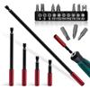 Theiuaoqwe 5 Pezzi Portainserti Magnetico Prolunga Avvitatore 50/60/100/150/300 mm con 10 Inserti per Avvitatore 25 mm Attacco Esagonale 1/4 Compatibile con Cacciaviti Batteria Trapani e Avvitatori Percussione