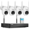 Logisaf 5MP PTZ Kit Telecamere WiFi Esterne, 10CH Videosorveglianza