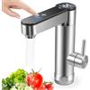 Strixorn 220V 3300W Rubinetto elettrico istantaneo di acqua calda, miscelatore elettrico per acqua calda e fredda con display LED digitale per cucine domestiche, bagni e lavandini