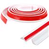 Sxutop 150 cm Barriera Doccia Ferma Acqua Soglia Doccia Autoadesiva Barriera d'Acqua in Silicone barriera Antiallagamento Striscia Protettiva per doccia Lavandino Cucina e Lavello (Bianco)