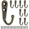 Kyrio Confezione da 40 ganci da parete rustici con viti (bronzo)
