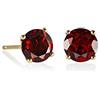 Anakao Orecchini Donna con Granato Naturale in Oro 9 Carati, Orecchini in Oro 9K (375/1000), Orecchini Oro con Granati da 6 mm, Gioielli Donna in Oro Massiccio