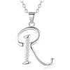 VIKI LYNN, collana in argento sterling 925, con ciondolo in argento e zirconi, a forma di lettera alfabetica. Personalizzabile e argento, colore: Buchstabe R, cod. JPFN001044