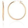 Diamond Treats Orecchini Cerchio Piccoli in Argento 925 Placcato Oro, Orecchini a Cerchio per Donna e Ragazza a con Finitura in Taglio Diamante, Orecchini Cerchio Oro da 30 mm