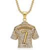 Lepidi Ciondolo Maglia Da Calcio Numero 7, Collana In Argento Per Uomo, Roccia, Rapper - Con Catena Da 23,6 Pollici