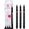 Talens set di fineliner pigmentati - 3 punte larghe (0,50 mm, 0,60 mm, 0,70 mm) - Inchiostro nero permanente e resistente alla luce - Penne per scrittura, disegno e schizzi