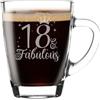 Always Looking Good Tazza in vetro con incisione, regalo per 18° compleanno per donne, 18° compleanno, idea regalo per gli amanti del caffè, tazza da tè per 18 anni, tazza da caffè da 300 ml,