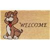 BANZAII TEXTILE INNOVATOR ONLINE Banzaii Zerbino Ingresso Casa in Fibra di Cocco 40x70 cm, Tappeto Porta con Base Antiscivolo, Resistente e Ideale per Interno ed Esterno - Welcome Cagnetto