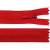 cyclingcolors 2x Cerniera invisibile N°3 40 cm - chiusura lampo in poliestere con cursore, estremità aperta, per cucito sartoria abbigliamento giacche cappotti - rosso