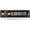 Rico Industries NHL Vegas Golden Knights Home Décor - Cartello stradale in metallo (10,2 x 38,1 cm), ideale per casa, ufficio, camera da letto e grotta degli uomini, prodotto