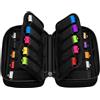 Wooolken - Porta chiavette USB con 20 scomparti ed etichette, custodia organizer per chiavetta USB e accessori elettronici