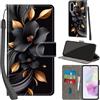 PHINIENLAND Cover per Samsung Galaxy A36 custodia portafoglio Fiori | 3 scomparti carte, 1 tasca banconote, Chiusura magnetica, Supporto, Pelle PU flip cover per Samsung A36