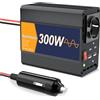 Starkbaer Inverter a onda sinusoidale pura Starkbaer da 300 W/600 W, convertitore di potenza da 12 V a 220 V, inverter per auto a onda sinusoidale pura, 4 prese USB e 1 presa CA.