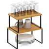 Furinno RAVEL Organizzatore Da Piano Cucina Set Da 2, Ripiani Da Banco, Organizer Cucina Estensibile Impilabile, Porta Spezie, Dispensa, Angolo Caffè, Faggio