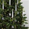 Dixmas Candele LED con Pendolo Fiocchi di Neve, Telecomando Regolabile, 12 Pile AAA Incluse, Adatte a Feste Natalizie e Cene Romantiche