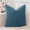 Artscope 1 Pezzi Federe per Cuscini in Velluto a Coste Minimalista Copricuscino Colorato per la Decorazione Domestica Soggiorno Camera da Letto Divano 60x60cm, Blu Verde