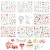 JNYUTEEN 9 Fogli Adesivi per Matrimonio Libro Ospiti, 432 Adesivi per Matrimonio per Libro Ospiti Scrapbook Album