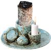 Astralong Porta Incenso 4 in 1, Vassoio Raccogli Cenere in Ceramica, Supporto per Salvia per Combustione, Bruciatore per Incenso Palosanto con Raccoglitore Cenere per Meditazione, Yoga, Ufficio (B)