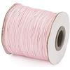 Cheriswelry Cheriswely, corda in cotone cerato, lunghezza 0,5 mm, con rocchetto per creazione di gioielli, macramè, rosa perlato