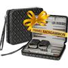 Queensell Set di backgammon da viaggio per adulti in pelle, giochi da tavolo per adulti e bambini, set da backgammon da viaggio, tavola da 38,1 cm e 32 pezzi di backgammon in un unico set di backgammon di
