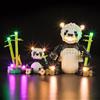 GEAMENT Set di Luci LED Compatibile Con LEGO Animali selvatici famiglia di panda (Wild Animals Panda Family) Creator 31165 (Modello di mattoncini non incluso)