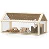 IGTOPS Gabbia per criceti in legno con acrilico, gabbia per criceti nani, 60 x 30 x 40 cm, habitat per piccoli animali con coperchio apribile e scala da arrampicata, gabbia per topi per porcellini d'India