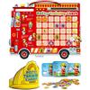 PUTSKA Tabella di addestramento al vasino con 35 adesivi, 3 adesivi promemoria e corona, per bambini e bambine - Ricompense per l'addestramento al vasino per bambini - Pompiere