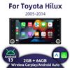 Barlckxs 2 Din Android Radio 7 "Schermo Wireless Carplay Auto Multimediale per Toyota Hilux 2005-2014 Unità Principale GPS Stereo Wifi di Navigazione