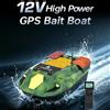 LOKEEVAN Barca da Pesca con GPS D70E RC, Telecomando 600M, 100 Punti GPS, Rilevamento Profondità e Temperatura dell'Acqua, Carico 2.5KG, Barca da Pesca con Ritorno Automatico