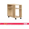 SoBuy FBT34-N tavolino con rotolo, tavolino con rotelle a 2 stadi con slot per soggiorno Ufficio 70x35x60 cm