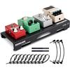 SONICAKE Pedaliera Mini per Chitarra in Alluminio Pedalboard per Effetti per Chitarra 36 x 14.5 x 5 cm con Nastro Pedaliere e Fascette Nero QPB-10