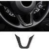 SHIFENG Adesivi 3D per volante in fibra di carbonio per Smart 453 Fortwo Forfour 2016-2021