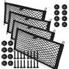 xutong 4 reti portaoggetti elastiche a doppio strato (60 x 24,9 cm), borsa portaoggetti per auto, rete di nylon a doppio strato elastica, rete portaoggetti per camper, roulotte, barca, camion, letto o