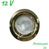 Lampo Lighting technology Faretto da incasso a 12V oro con vetro protettivo 1XG4 IP20 per cappe e specchiere F20LVORSL