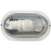 Lampo Lighting technology Plafoniera in resina da parete o soffitto ovale 18 cm da esterno bianca IP44 1XE27 E090SGBI