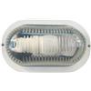 Lampo Lighting technology Plafoniera in resina da parete o soffitto ovale 21 cm da esterno bianca IP44 1XE27 E093BI