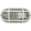 Lampo Lighting technology Plafoniera in resina da parete o soffitto ovale 18 cm da esterno con griglia bianca IP44 1XE27 E090BI