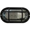 Lampo Lighting technology Plafoniera in resina da parete o soffitto ovale 18 cm da esterno con griglia nera IP44 1XE27 E090VTRNE