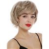 WIG ME UP-YZF-4015-16/26/silver Parrucca Donna Corta Acconciatura corta Pixie cut Sfilacciata Voluminosa Mix Biondo Mèches grigio argento