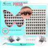 AILAISHI Ciglia Finte Autoadesive Senza Colla - 100 Ciuffetti Ciglia Finte DIY 10-18mm Curl D Fluffy, Kit Extension con Pinzette, Applicazione in 1 Secondo, Ideale per Occhi Sensibili