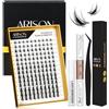 Arison Lashes Fairy Lashes Clusters Kit Manga Individual Eyelash Extensions Spiky Anime Eyelash Lash Cosplay Fai da te (Fairy Lashes-D-9-16Mix)