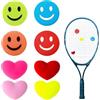 MALOUSUN 8 ammortizzatori da tennis, accessori per racchetta da tennis, divertenti ammortizzatori a forma di cuore, in silicone, a forma di cuore, ammortizzatori per racchette da tennis, racchetta da badminton