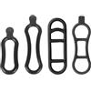 WOLMIK 4 cinghie in silicone per luce bicicletta, cinturino di ricambio in gomma per luce bici e torcia, bande nere in gomma per bici da strada, mountain bike, per la maggior parte dei set di luci per