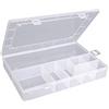 hünersdorff PP-Eco Classic scatola di assortimento con 8 scomparti | robusta scatola di smistamento per viti e altre piccole parti | divisione fissa degli scomparti | 23,3 x 33,9 x 5,8 cm, trasparente